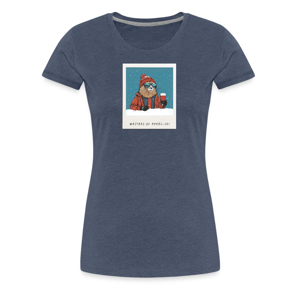 Women Shirt "Masters of Aprés Ski"" - Blau meliert