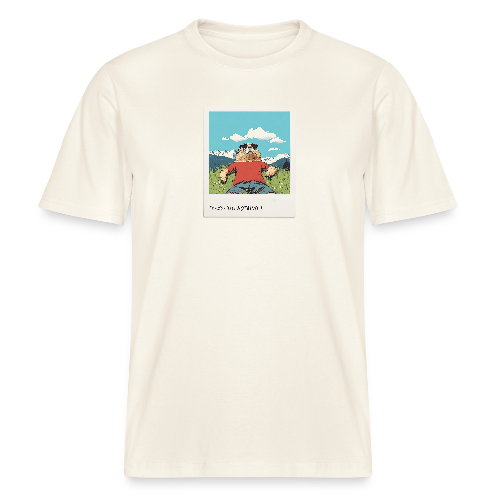 T-Shirt "nothing!" - Naturweiß 