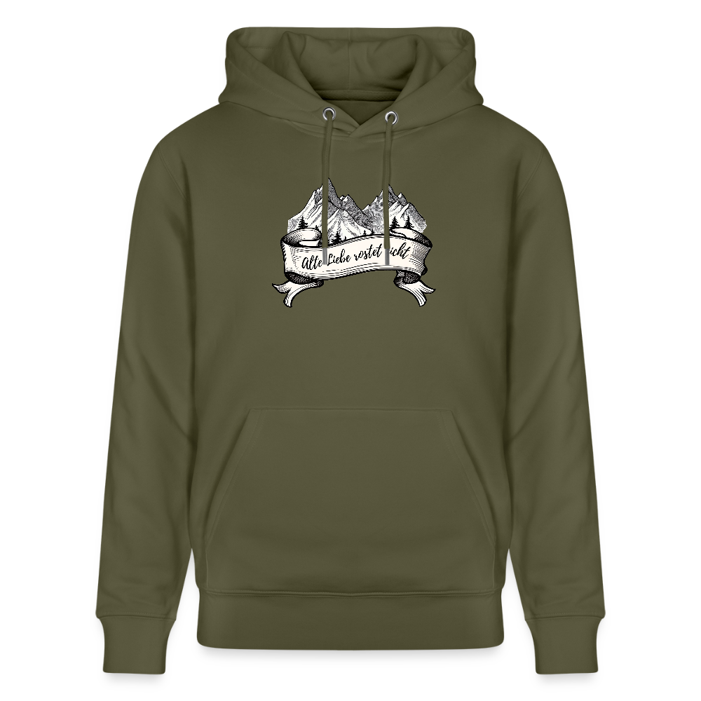 Hoodie "Alte Liebe" - Khaki Grün
