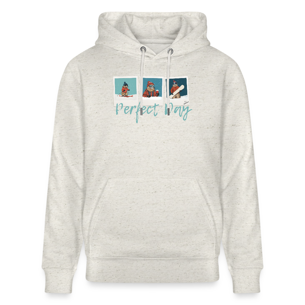 Hoodie "Perfect Day" - Beige meliert
