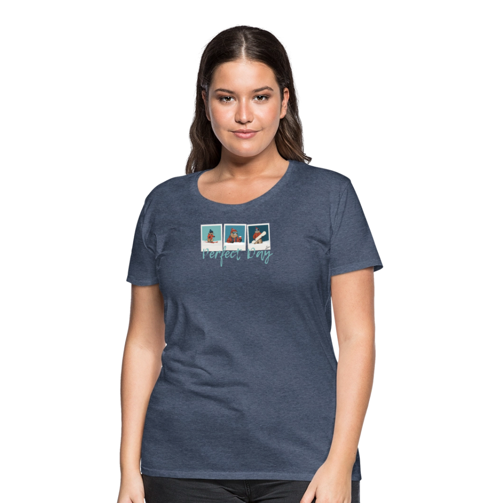 Women Shirt "Perfect Day" - Blau meliert