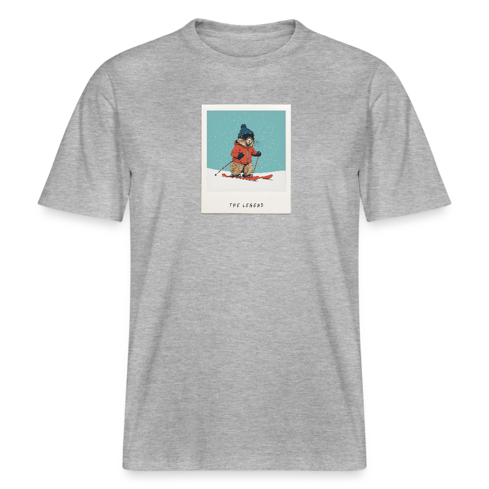 T-Shirt "The Legend - Ski" - Grau meliert