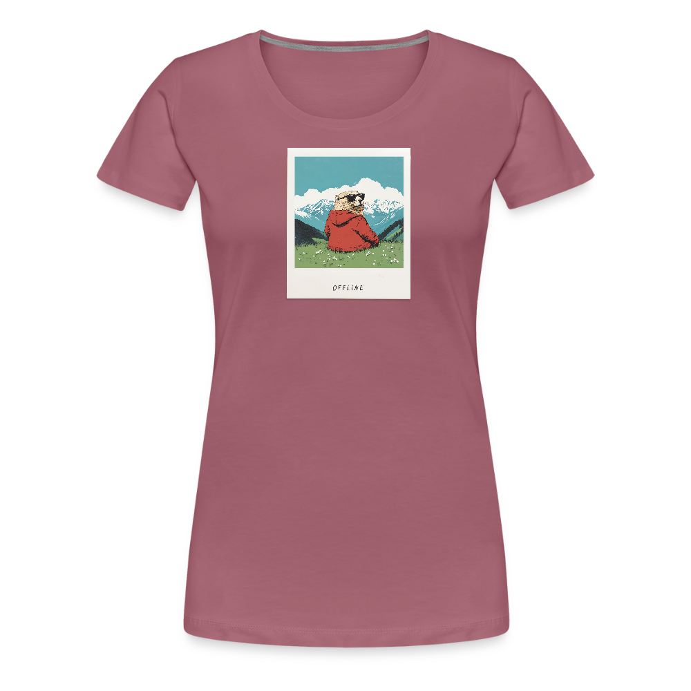 Women Shirt "Offline" - Malve