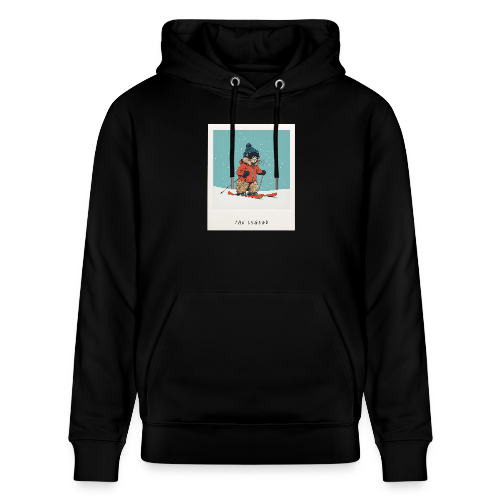 Hoodie "The Legend - Ski" - Schwarz
