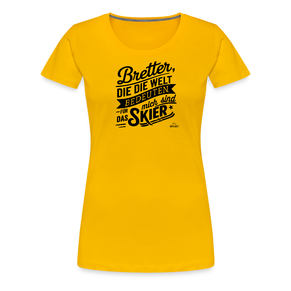 Women Shirt "Bretterwelt" - Sonnengelb