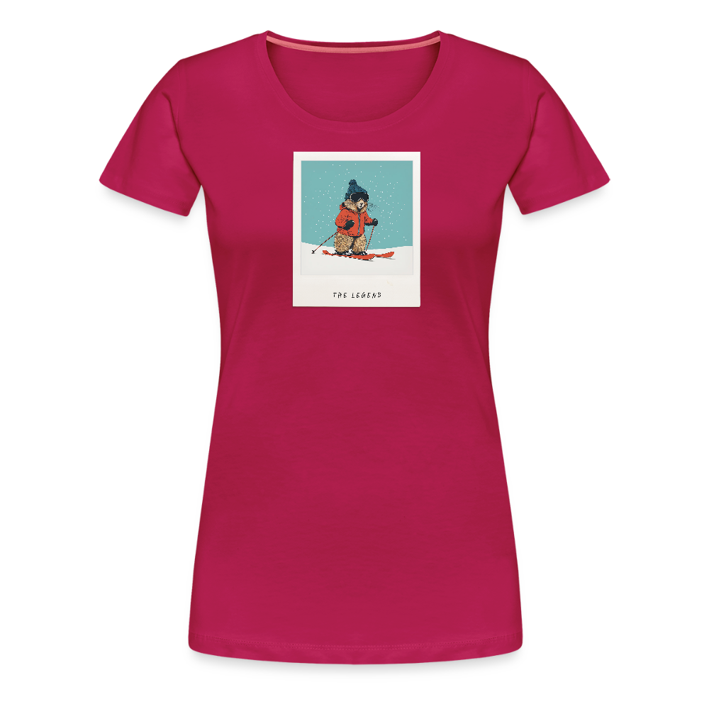 Women Shirt "The Legend - Ski" - dunkles Pink